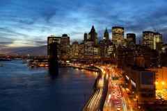 New York City at dusk